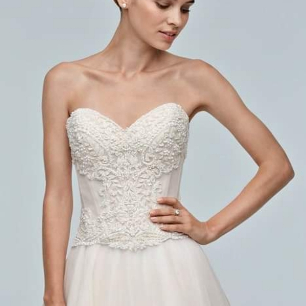 Watters Keo Beaded Wedding Corset Top